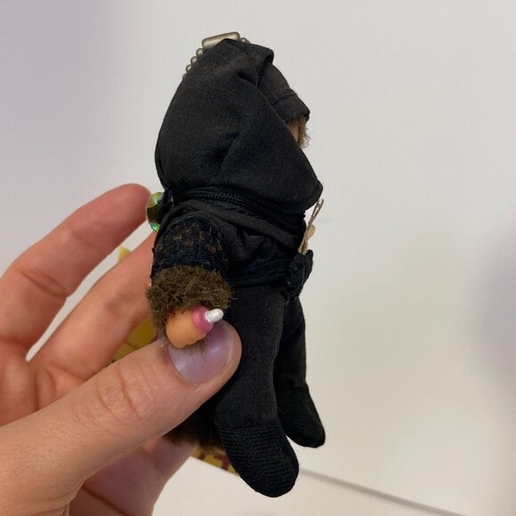 Monchhichi Japanesque Ninja Keychain Doll Plush Toy Sekiguchi Japan Tag - Picture 7 of 11